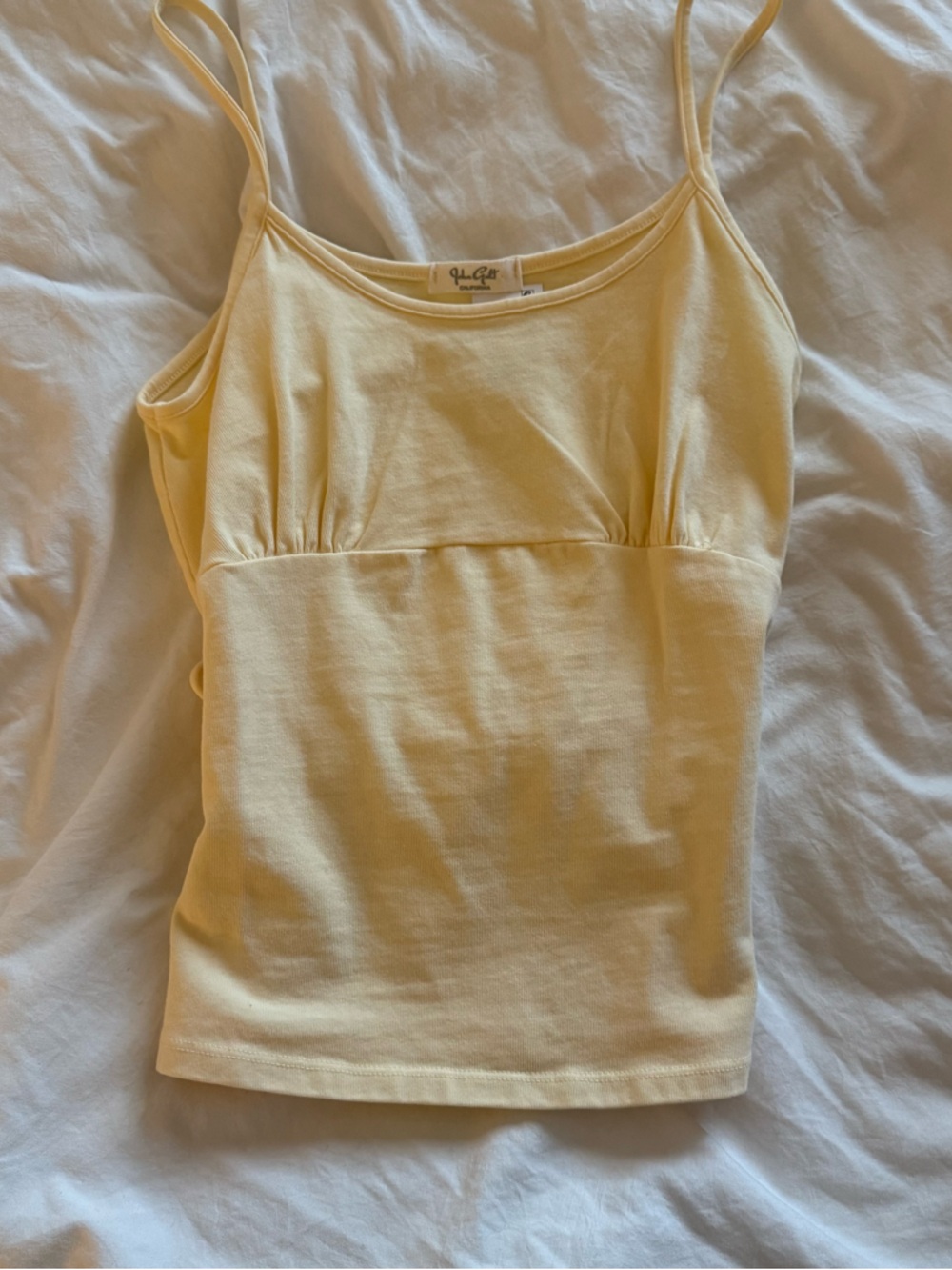 Brandy Melville Yellow Spaghetti-Strap Tank Top